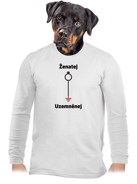 Ženatej a uzemněnej pánské dlouhý rukáv White