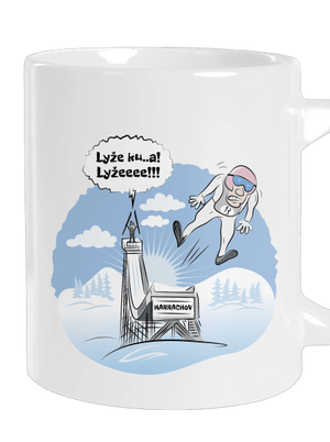 Lyže velký hrnek White