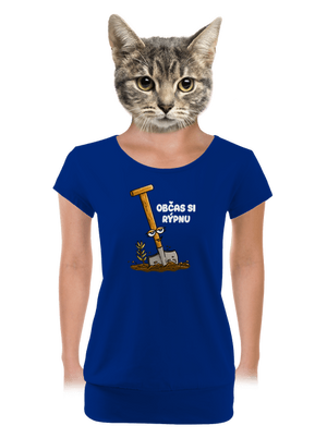 Občas si rýpnu dámské tričko s lemem Royal Blue Mal