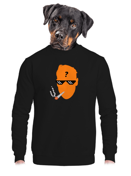 Thug life unisex mikina bez kapuce Black