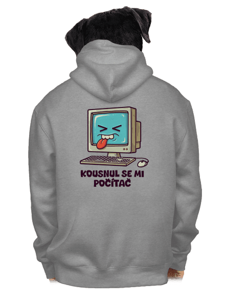 Kousnul se mi počítač pánská mikina na zip Light Melange