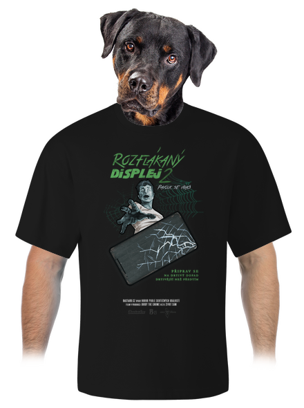 B13: Rozflákaný displej unisex tričko oversized Black
