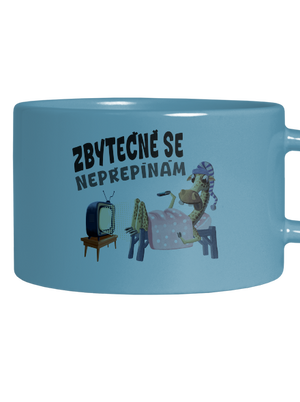 Zbytečně se nepřepínám hrnek makronka Blue Macaron