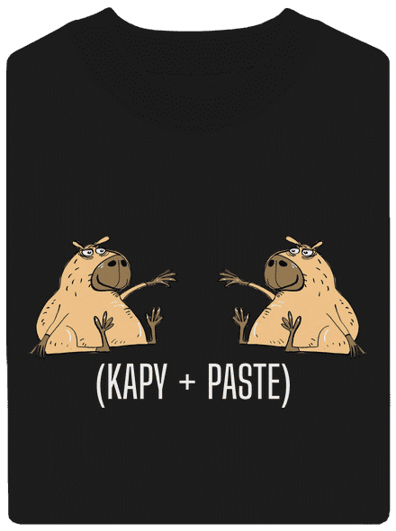 Kapy paste unisex mikina bez kapuce Black