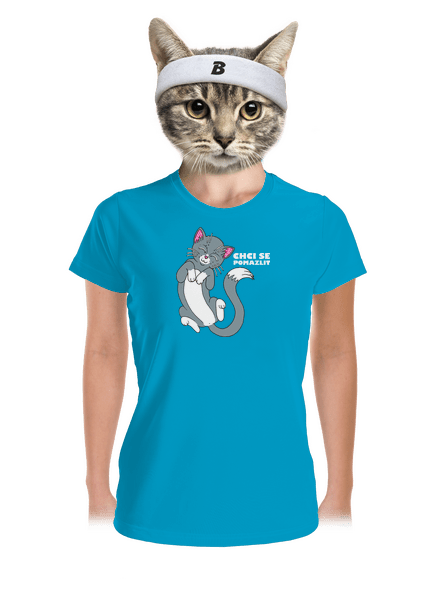 Chci se pomazlit dámské sportovní tričko Blue Atol