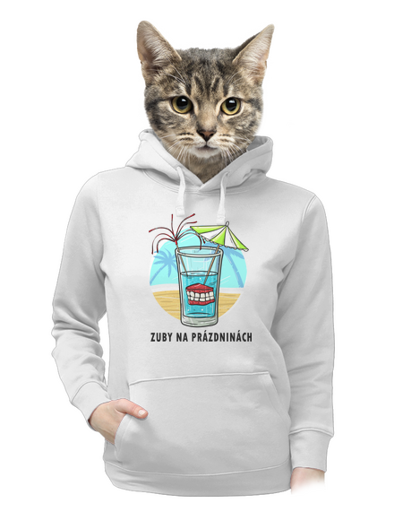 Zuby na prázdninách dámská mikina klokanka White