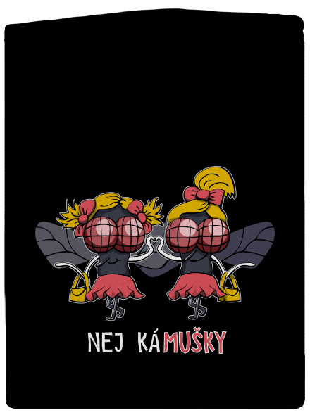 Nej kámušky pánská mikina na zip Black