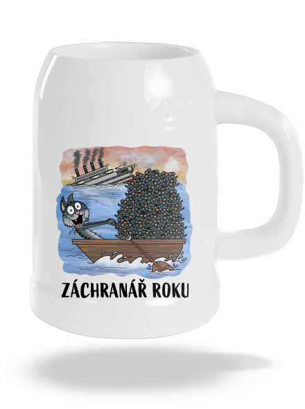 Záchranář roku půllitr White