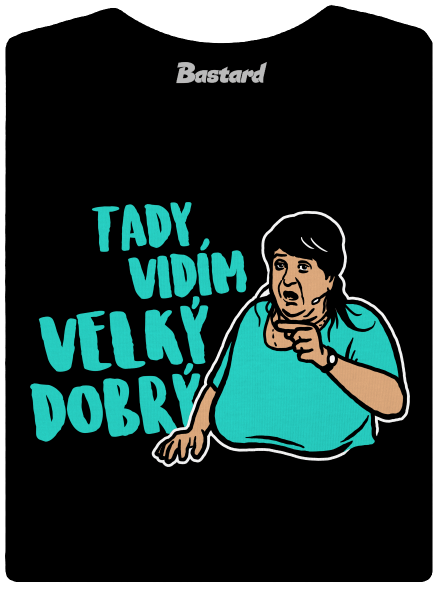 Velký dobrý dámské tričko Black