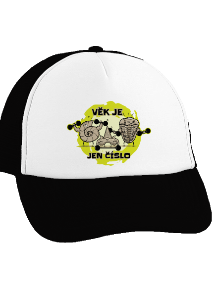 Věk je jen číslo kšiltovka truckerka Black cap