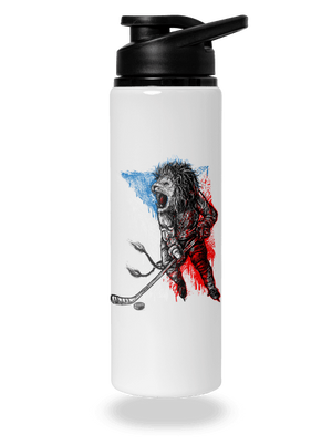 Hokejový lev lahev na vodu White