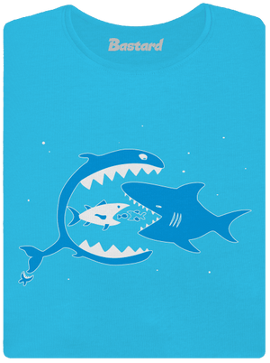 Rybky dámské tričko s lemem Blue Atol