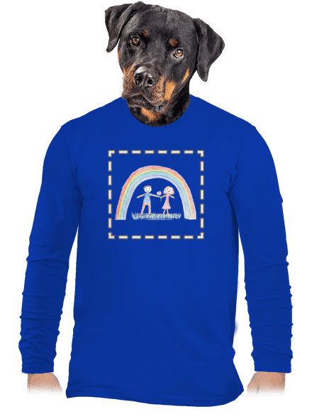 Dětské kresby - nahraj vlastní pánské dlouhý rukáv Royal Blue