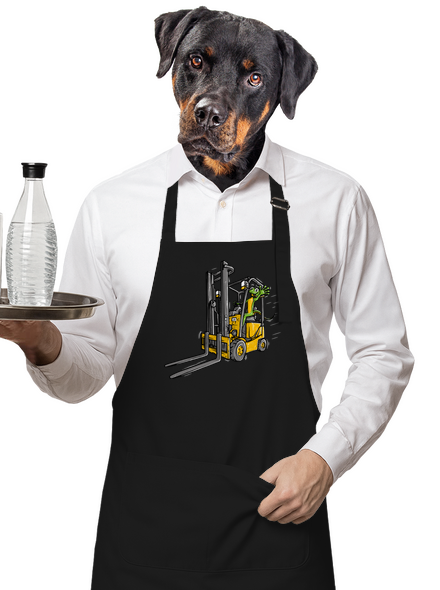 Ještěrka  zástěra Black
