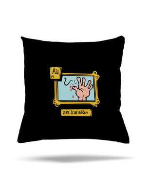 Zlaté české ručičky polštář Black