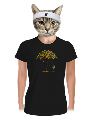 Radost z podzimu dámské sportovní tričko Black