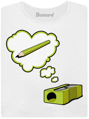 Tužka a Ořezávátko dámské tričko s lemem White