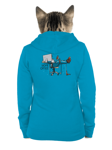 Home Office dámská mikina na zip Blue Atol