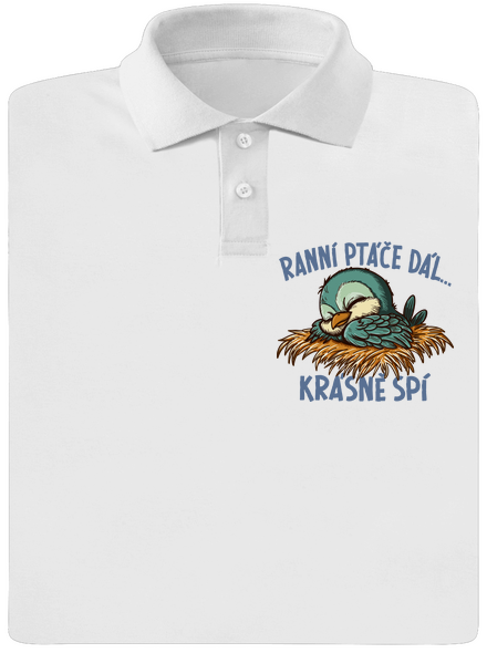 Ranní ptáče spí pánská polokošile White