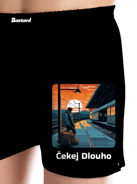Čekej dlouho pánské trenky Black