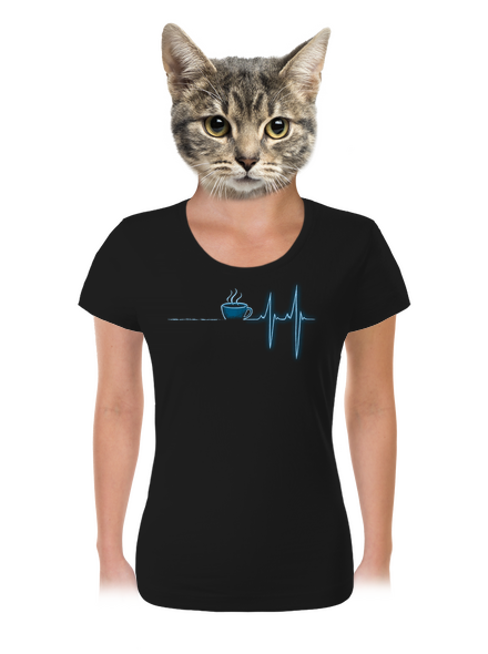 Coffee help dámské tričko Black