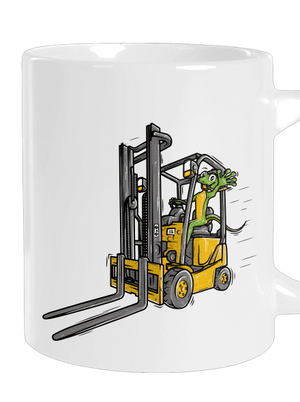 Ještěrka  velký hrnek White