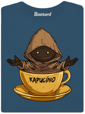 Kapucíno dámské tričko premium Petrol Blue