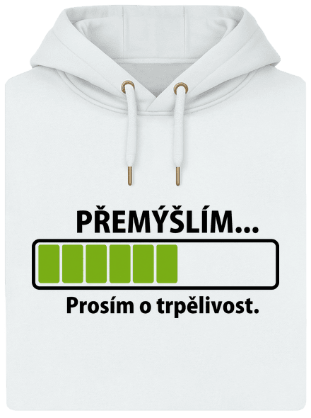Přemýšlím unisex mikina premium Snowwhite