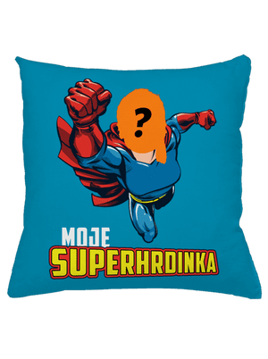 Moje superhrdinka polštář Blue Turquoise
