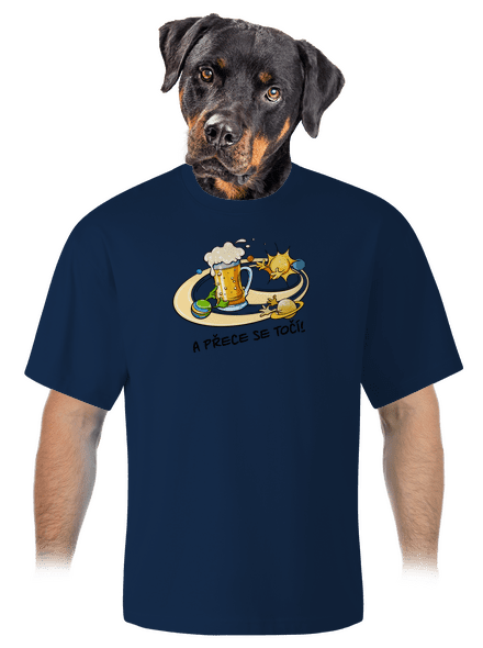 A přece se točí! unisex tričko oversized Midnight Blue