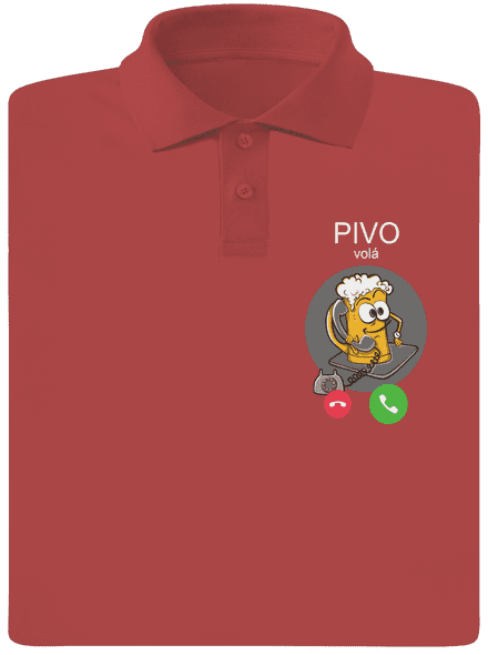 Pivo volá pánská polokošile Burgundy