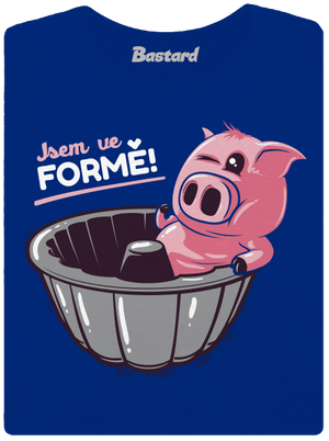 Ve formě dámské tričko s lemem Royal Blue Mal