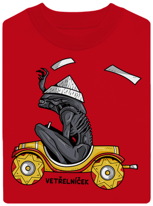 Vetřelníček unisex mikina bez kapuce Red