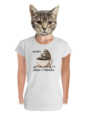 V pressu dámské tričko premium White