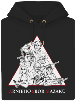 Arnieho sbor mazáků  unisex mikina premium Dark Black