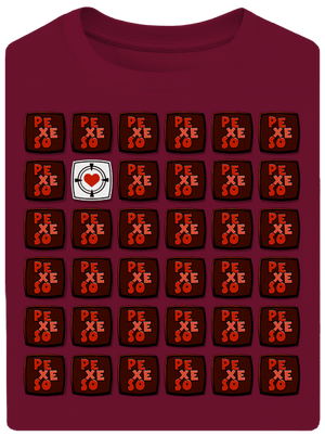 Pexeso unisex tričko oversized Garnet