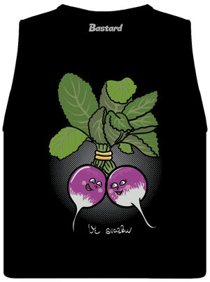 Ředkvičky ve svazku dámské tílko volné Black