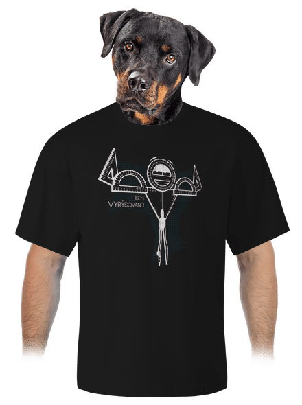 Vyrýsovanej unisex tričko oversized Black