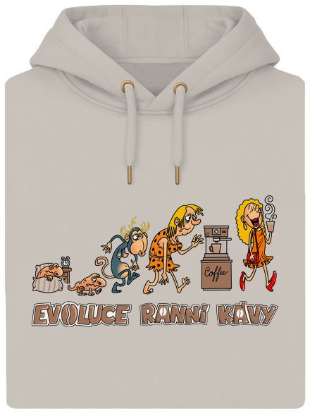 Evoluce ranní kávy unisex mikina premium Pastel Macchiato
