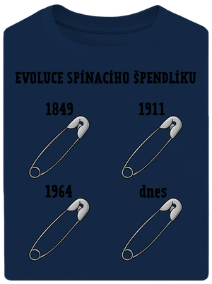 Evoluce spínacího špendlíku unisex tričko oversized Midnight Blue