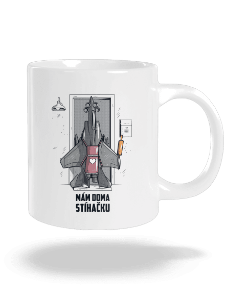 Stíhačka velký hrnek White