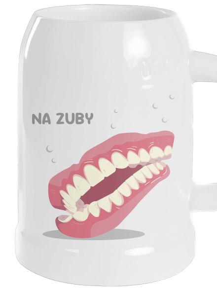 Hrnek na zuby půllitr White