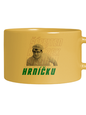 B18: Kluk s řetízkem hrnek makronka Yellow Macaron