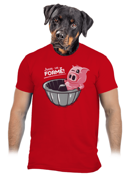 Ve formě pánské tričko Red