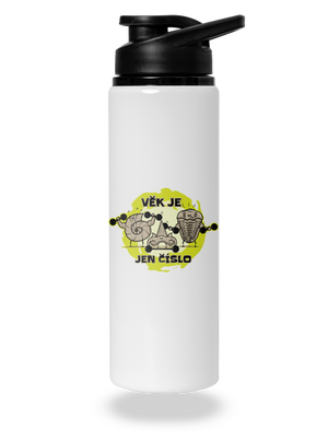 Věk je jen číslo lahev na vodu White