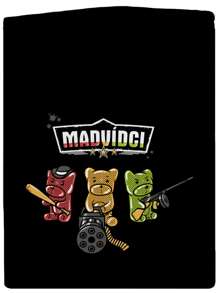 Madvídci pánská mikina na zip Black