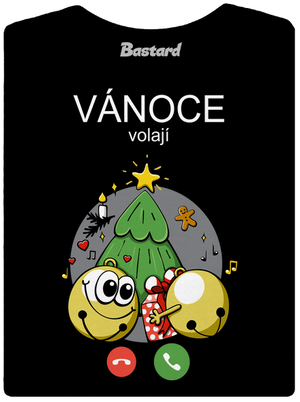 Vánoce volají dámské tričko s lemem Black