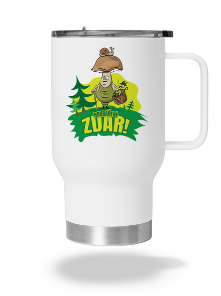 Houbaření zdar termohrnek White