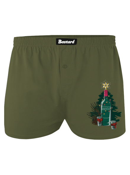 Vánoční borovička pánské trenky Khaki