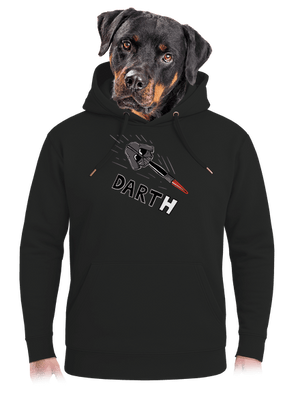 Dart(h) unisex mikina premium Dark Black